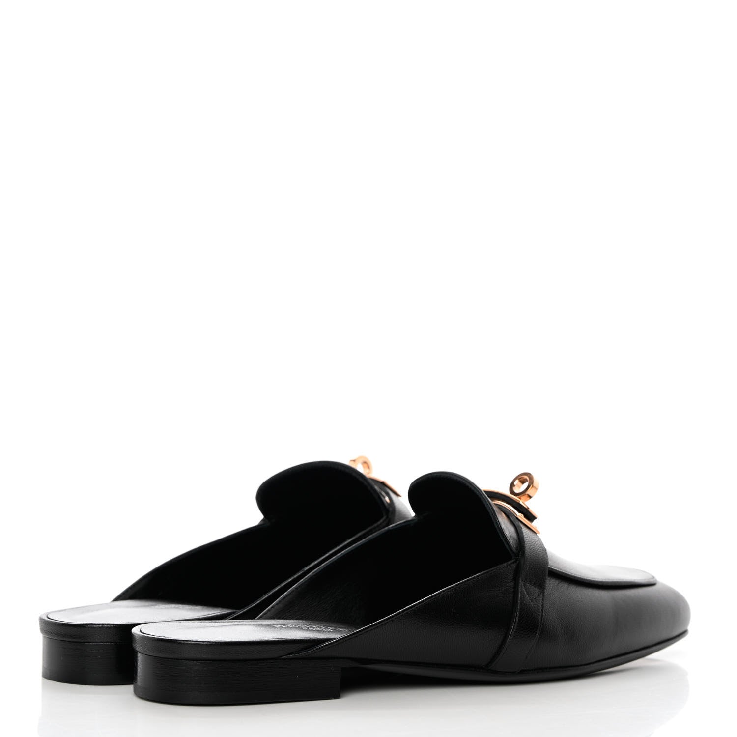 Hermes Goatskin Oz Mules 36 Black 8 of 18