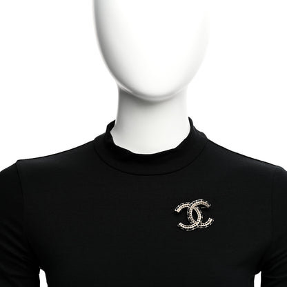 Chanel Lambskin Chain CC Brooch Black Gold 2 of 5
