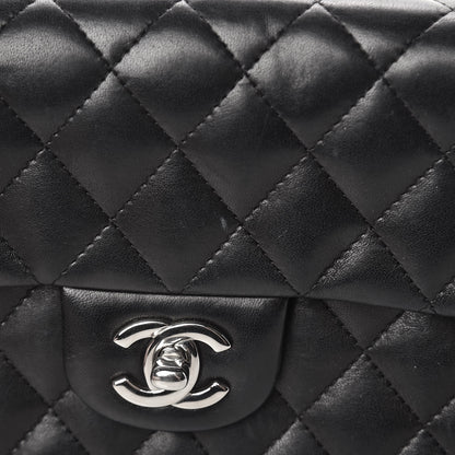 Chanel Lambskin Quilted East West Flap Black 13 of 17