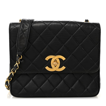 Chanel Lambskin Quilted Medium Single Flap Black 1 of 12
