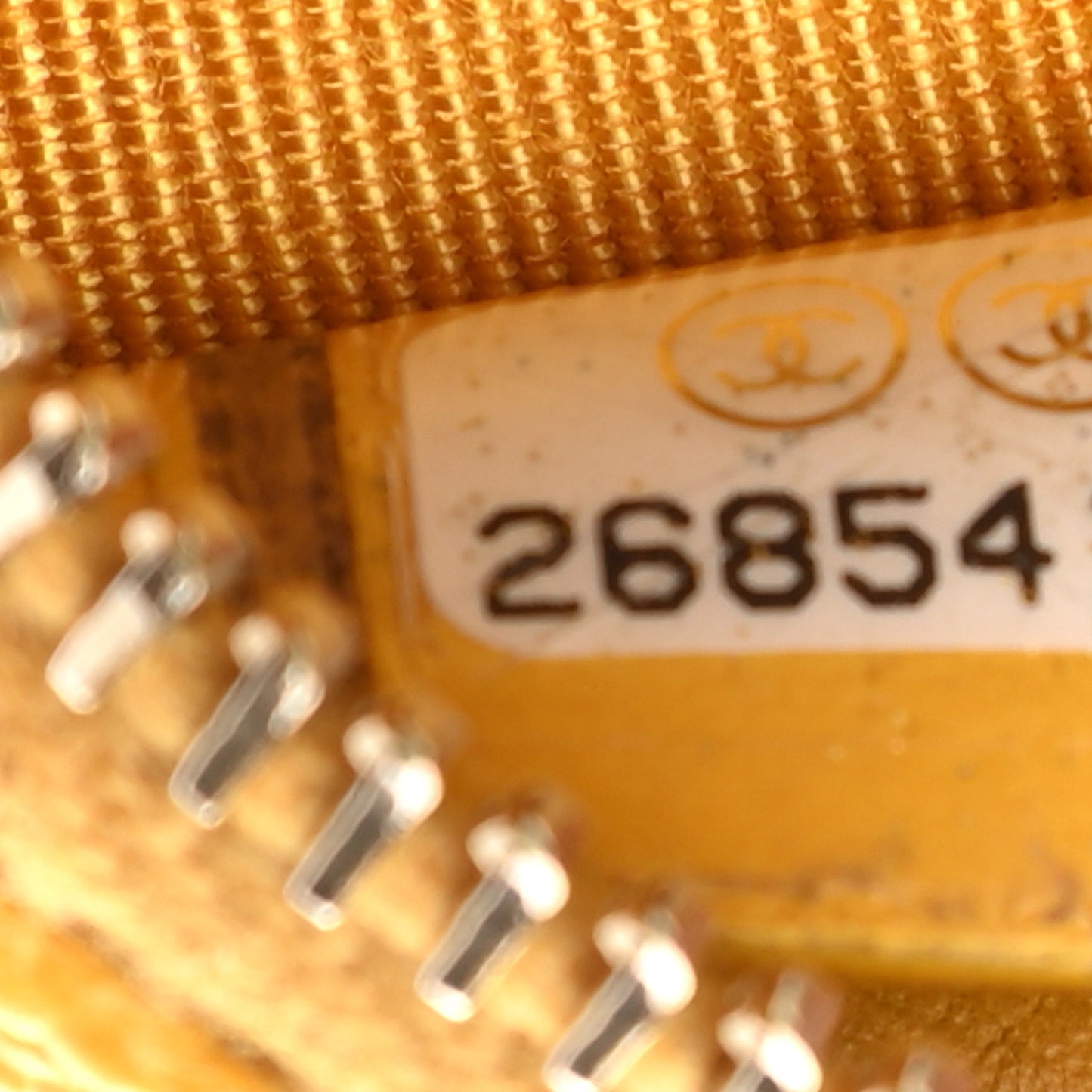 Caviar Quilted Round Clutch With Chain Yellow