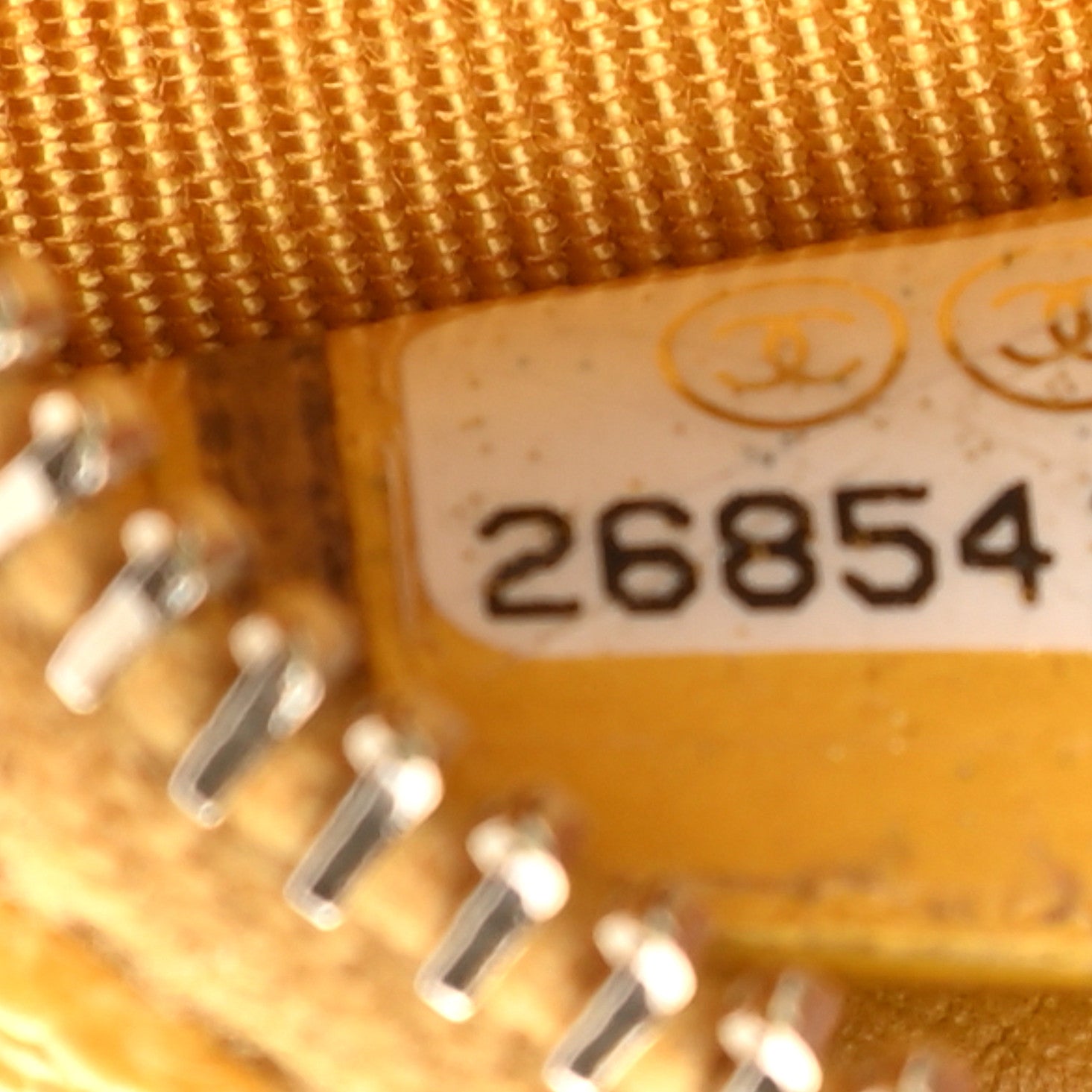 Chanel Caviar Quilted Round Clutch With Chain Yellow 7 of 9