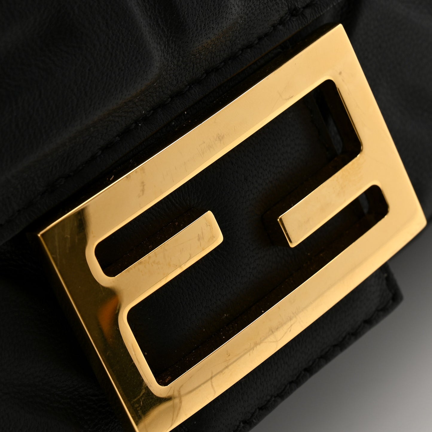Nappa FF 1974 Embossed Baguette Black