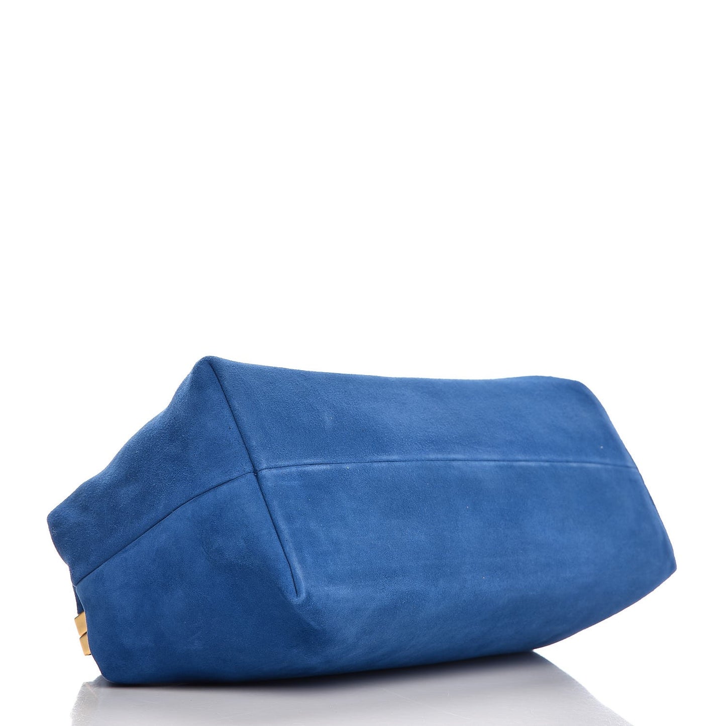 Suede Volume Clutch Sea Blue
