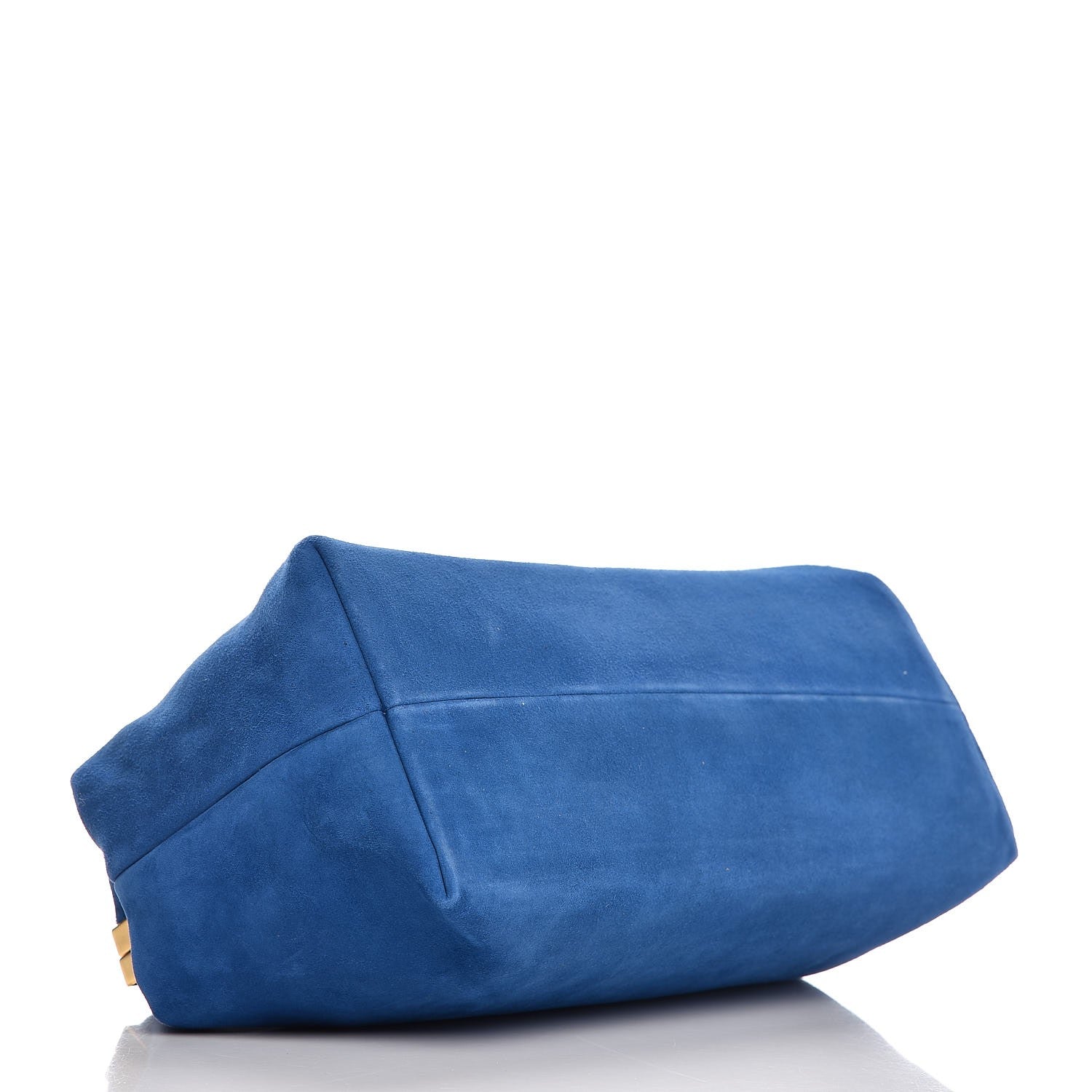 Mansur Gavriel Suede Volume Clutch Sea Blue 4 of 7