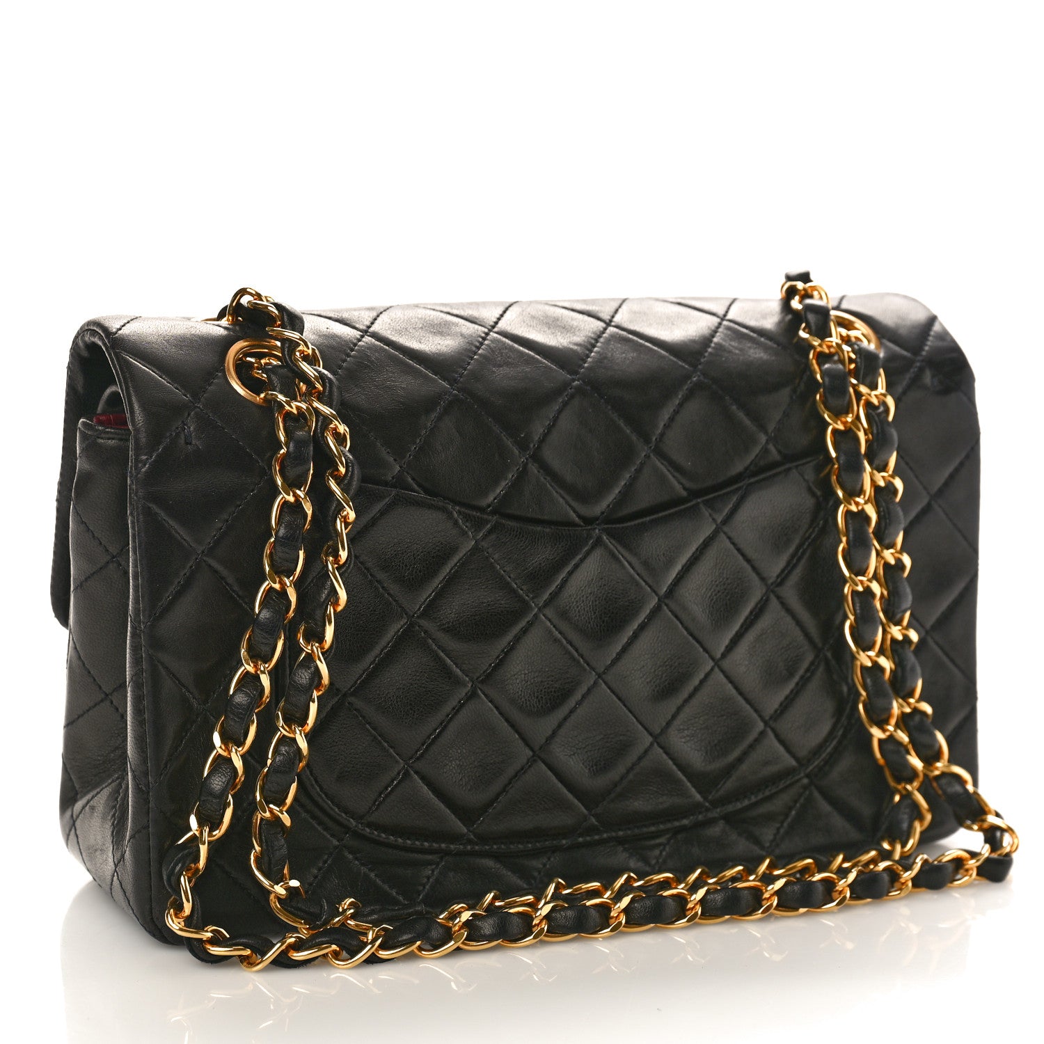 Chanel Lambskin Quilted Small Double Flap Black 2 of 9