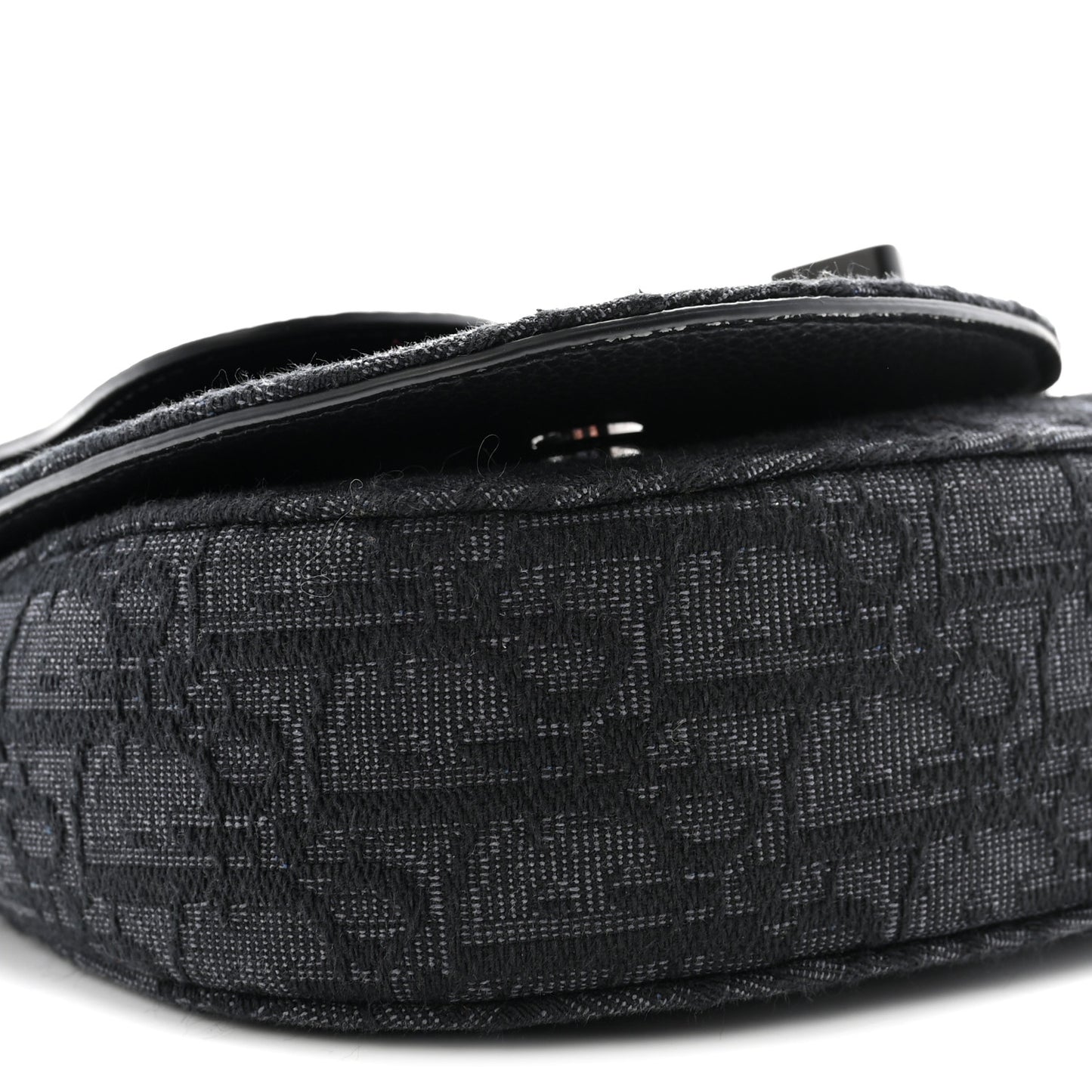 Oblique Saddle Messenger Pouch Blue Black