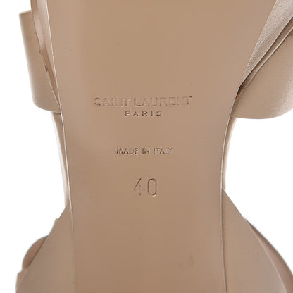 Saint Laurent Calfskin Tribute 75 Platform Sandals 40 Nude Powder 6 of 8