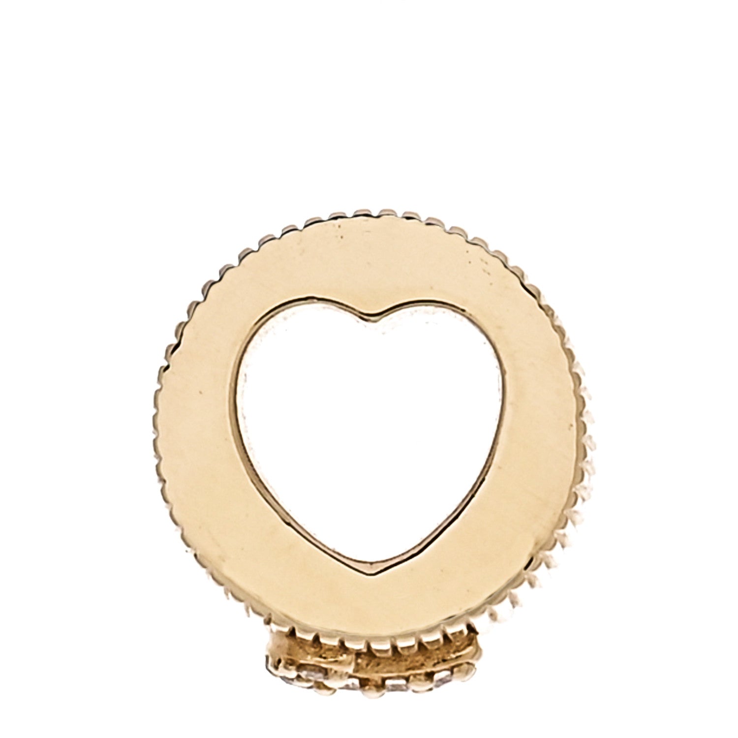 Foundrae 18K Yellow Gold Diamond Initial J Heart Beat Pendant 1 of 5