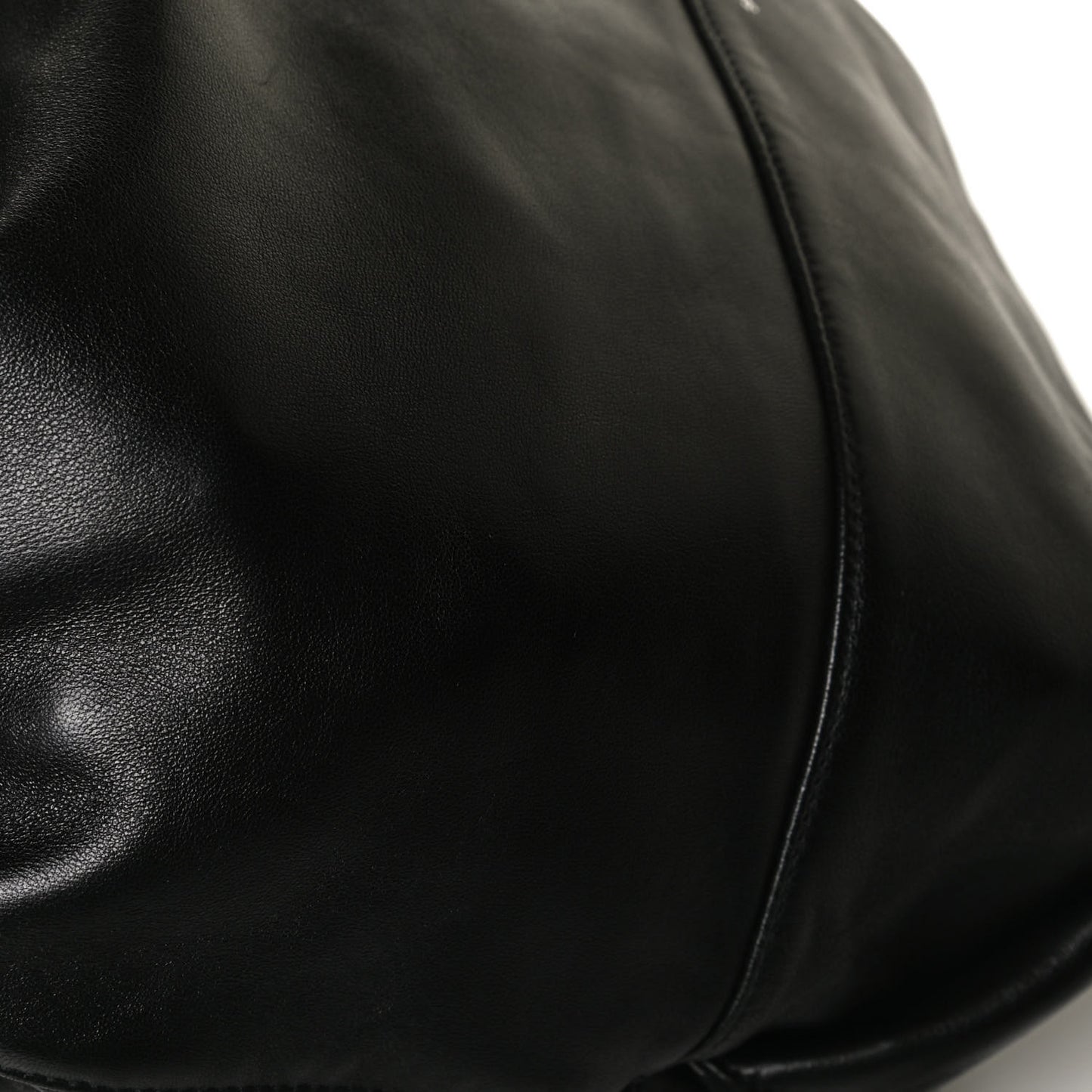 Lambskin Drawstring Backpack Black