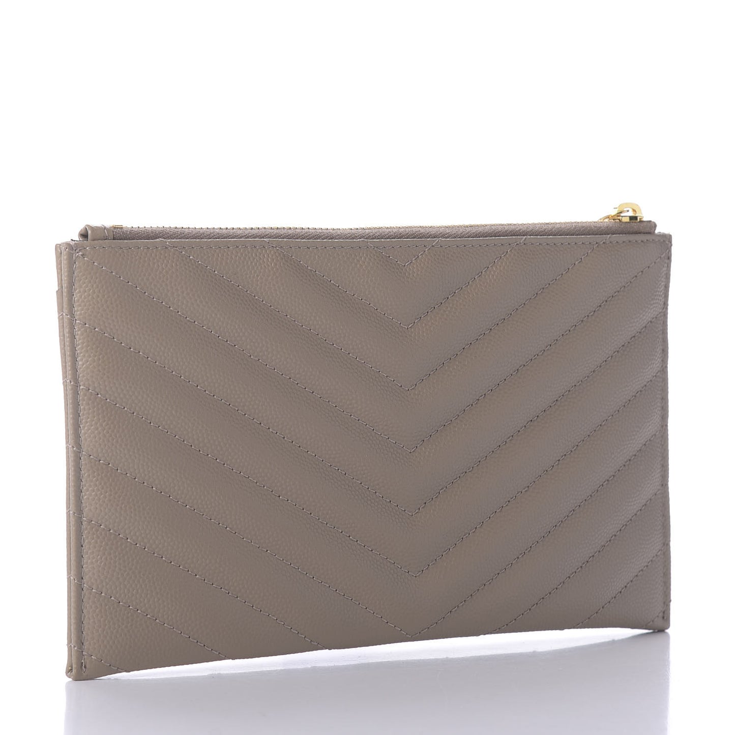 Grain De Poudre Chevron Monogram Bill Pouch Dusty Grey