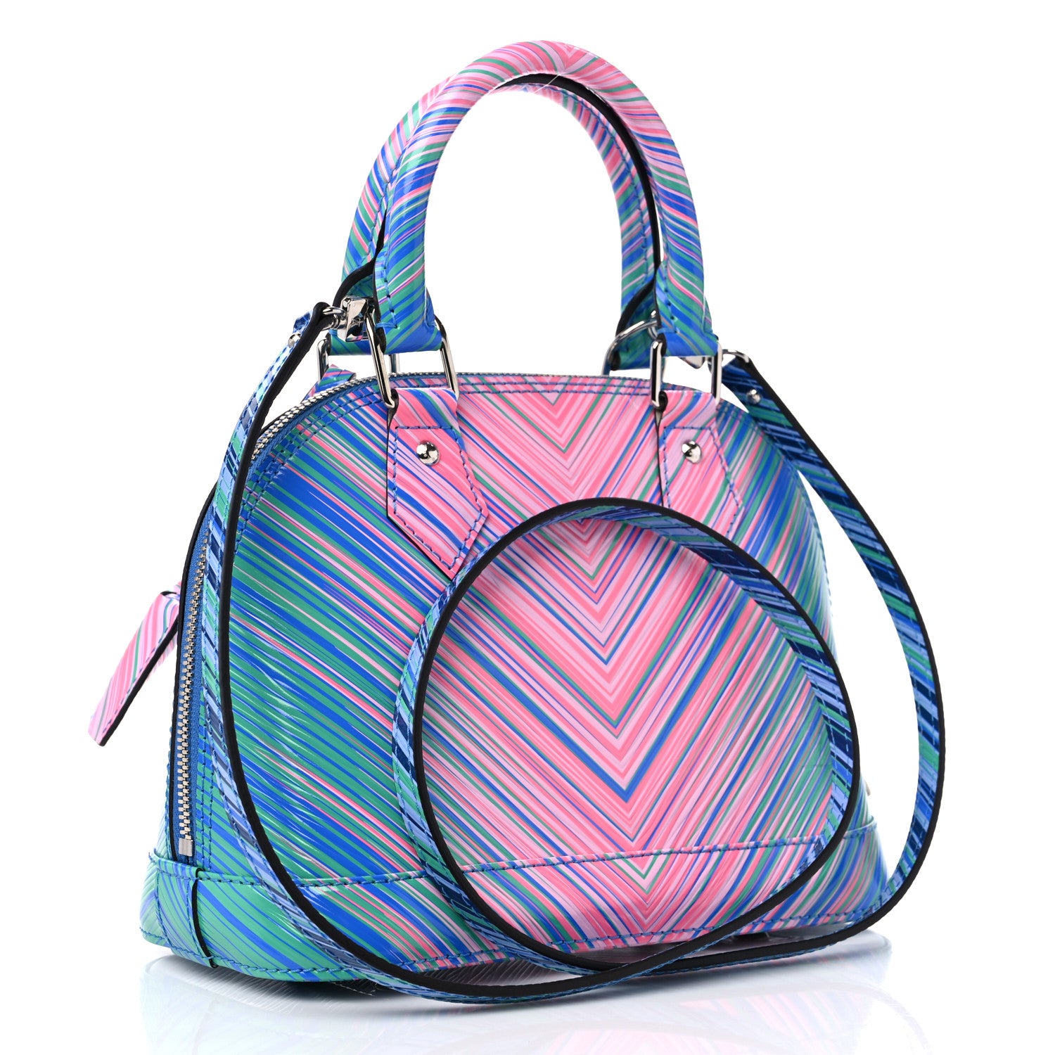 Louis Vuitton Epi Tropical Alma BB Blue Rose 3 of 8