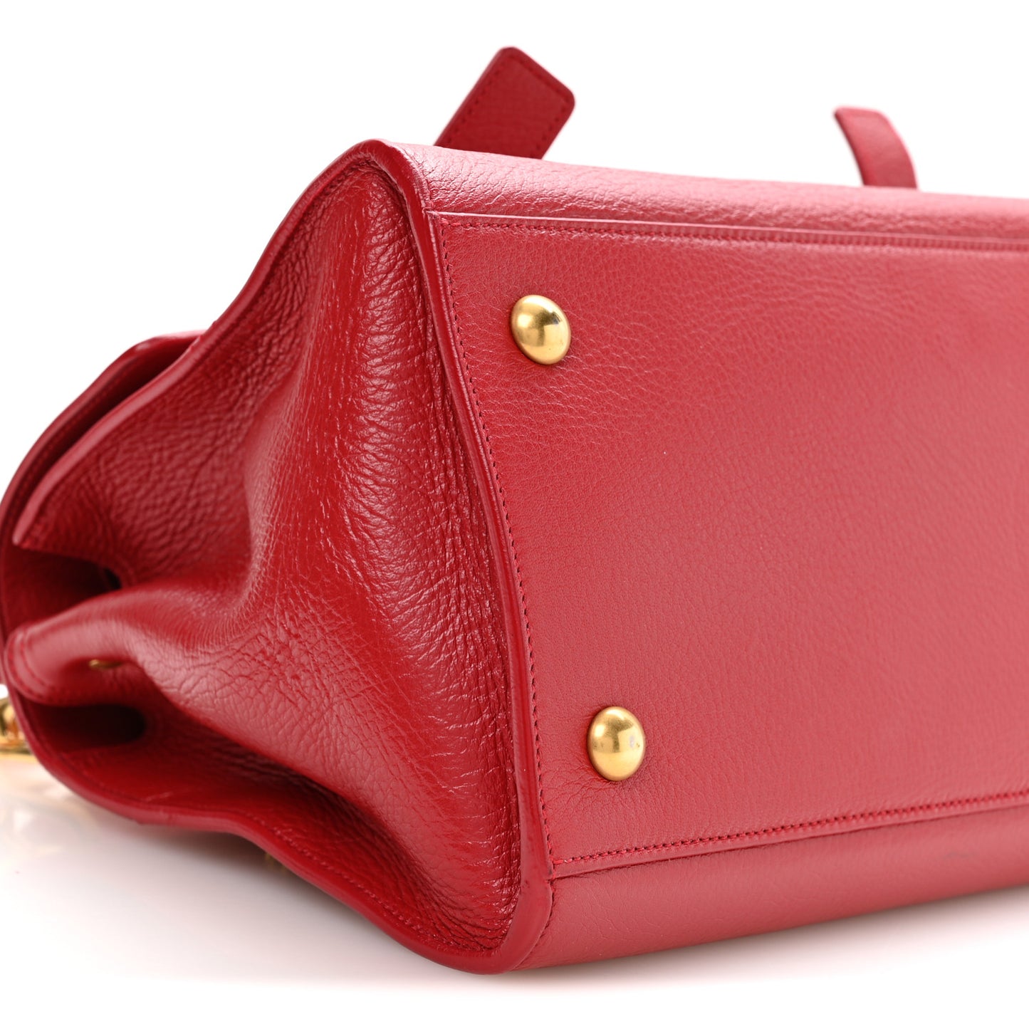 Calfskin Canvas Small Muse Two Red