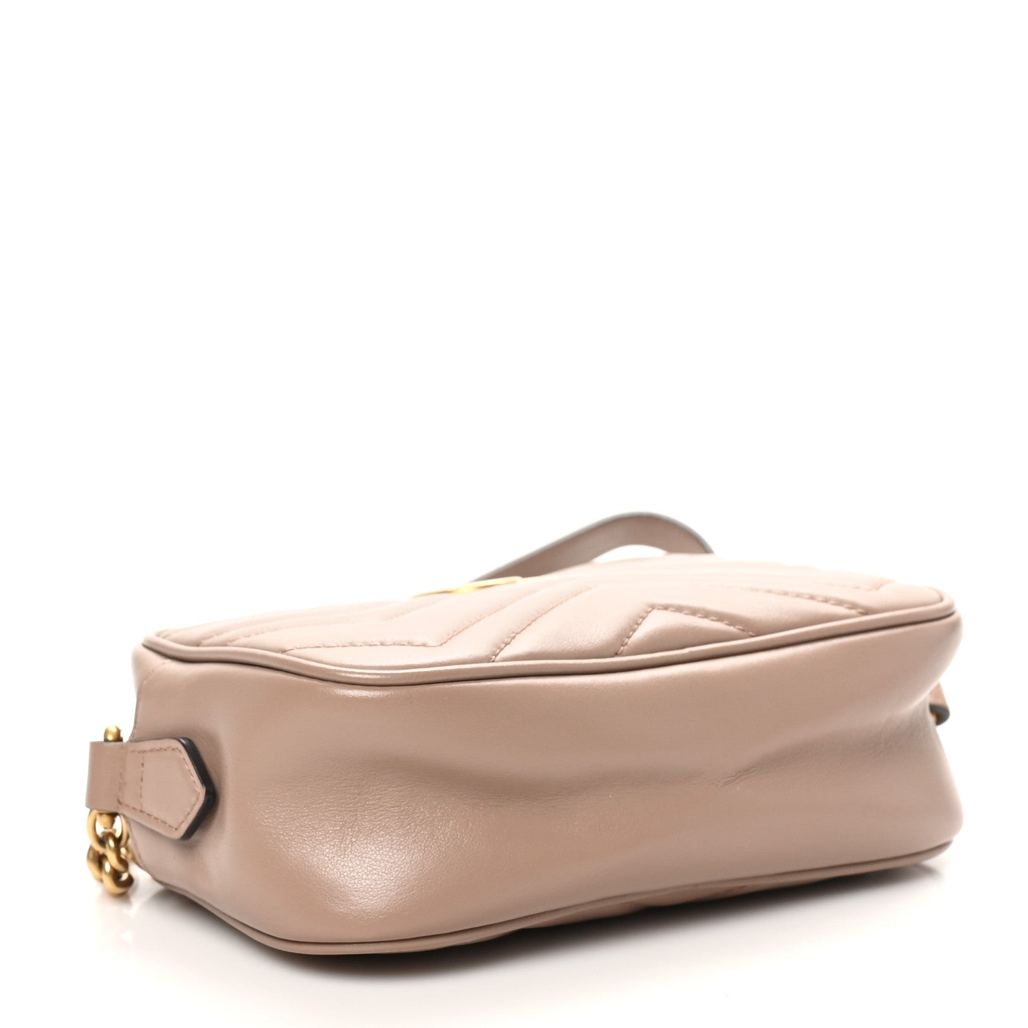 Gucci Calfskin Matelasse Mini GG Marmont Chain Shoulder Bag Porcelain Rose 4 of 10