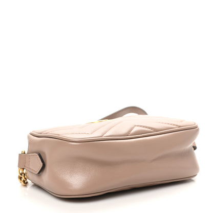 Gucci Calfskin Matelasse Mini GG Marmont Chain Shoulder Bag Porcelain Rose 4 of 10