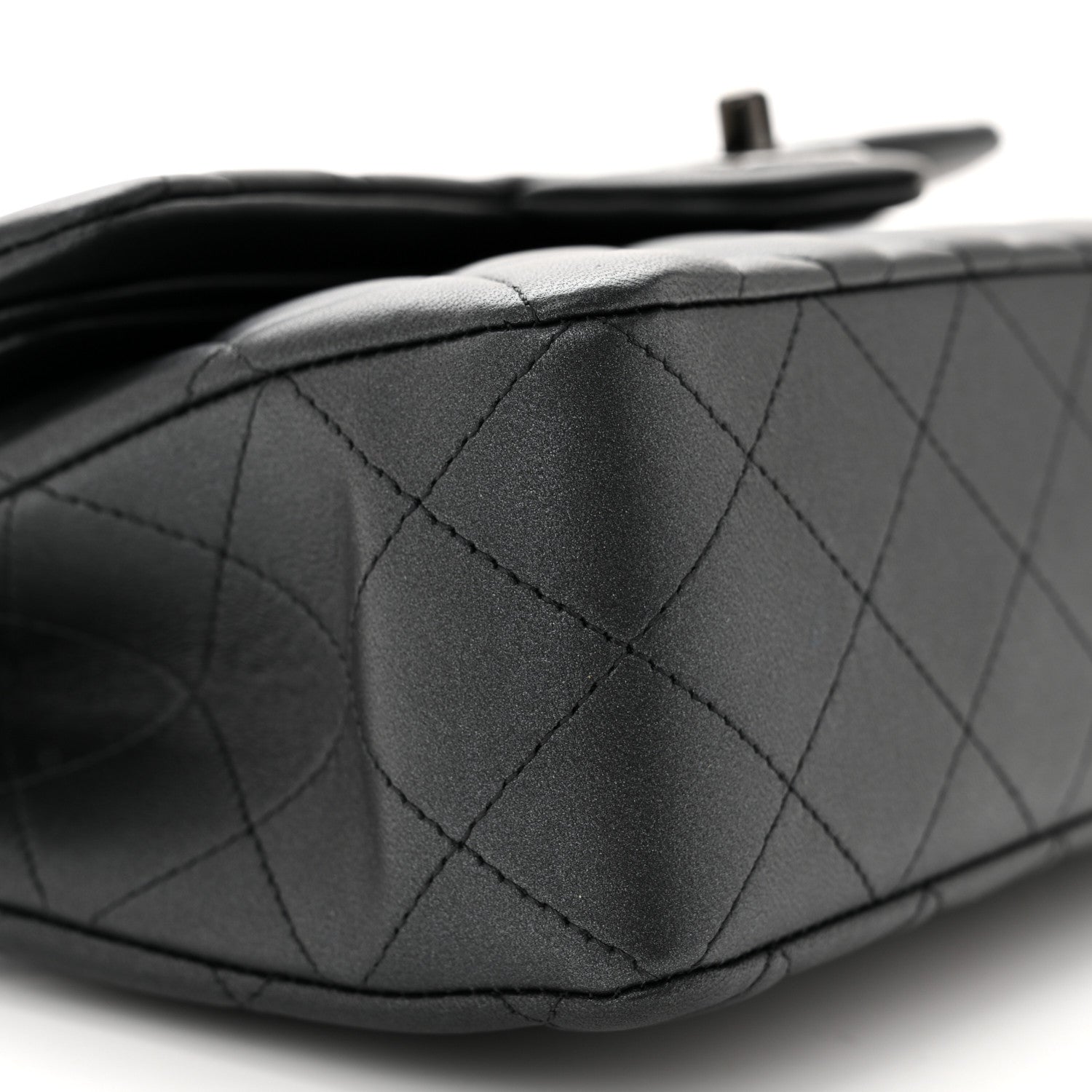 Chanel Lambskin Quilted Small Double Flap So Black 9 of 11