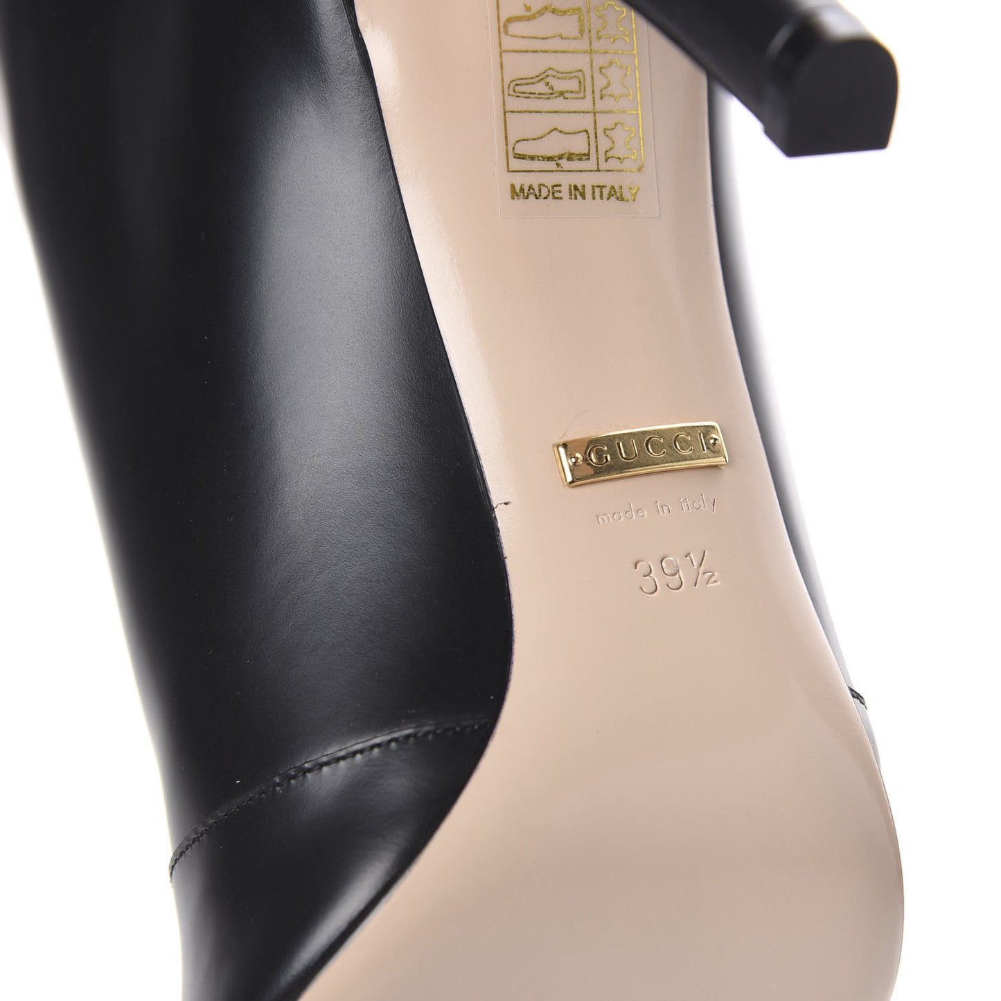 Plume Calfskin Damir Lattice Cutout Boots 39.5 Black