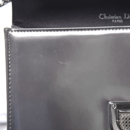 Christian Dior Metallic Patent Micro-Cannage Small Diorama Flap Bag Silver 10 of 12