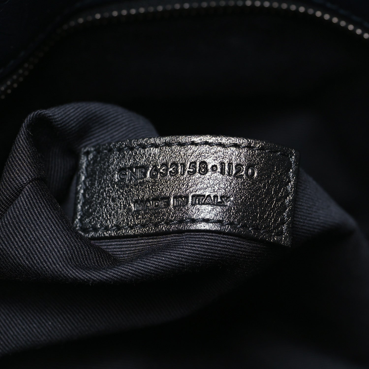 Saint Laurent Crinkled Calfskin Matelasse Monogram Medium Niki Chain Satchel Deep Marine 7 of 10