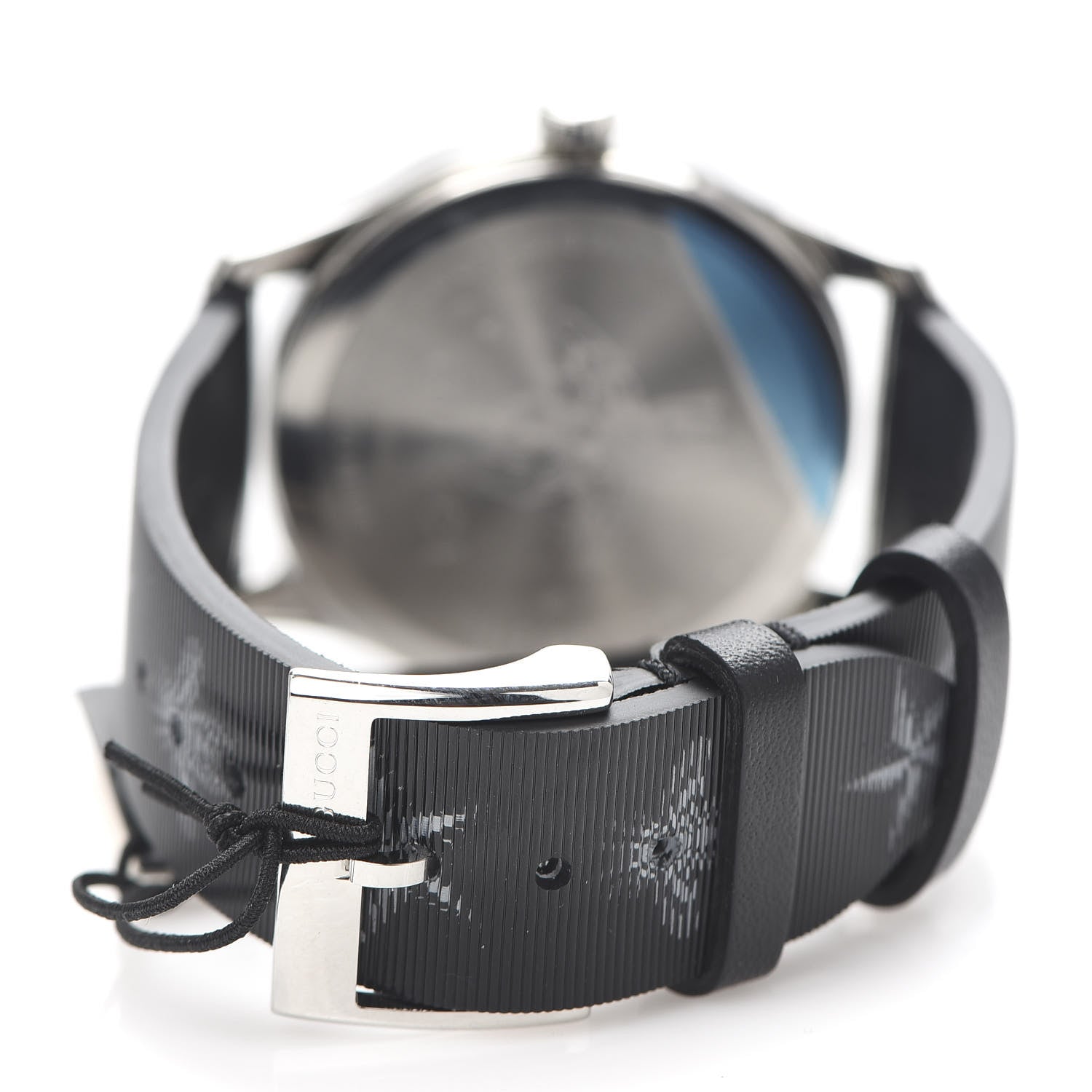 Gucci Stainless Steel Calfskin 38mm G-Timeless Bee Star Hologram Quartz Watch Black 4 of 6