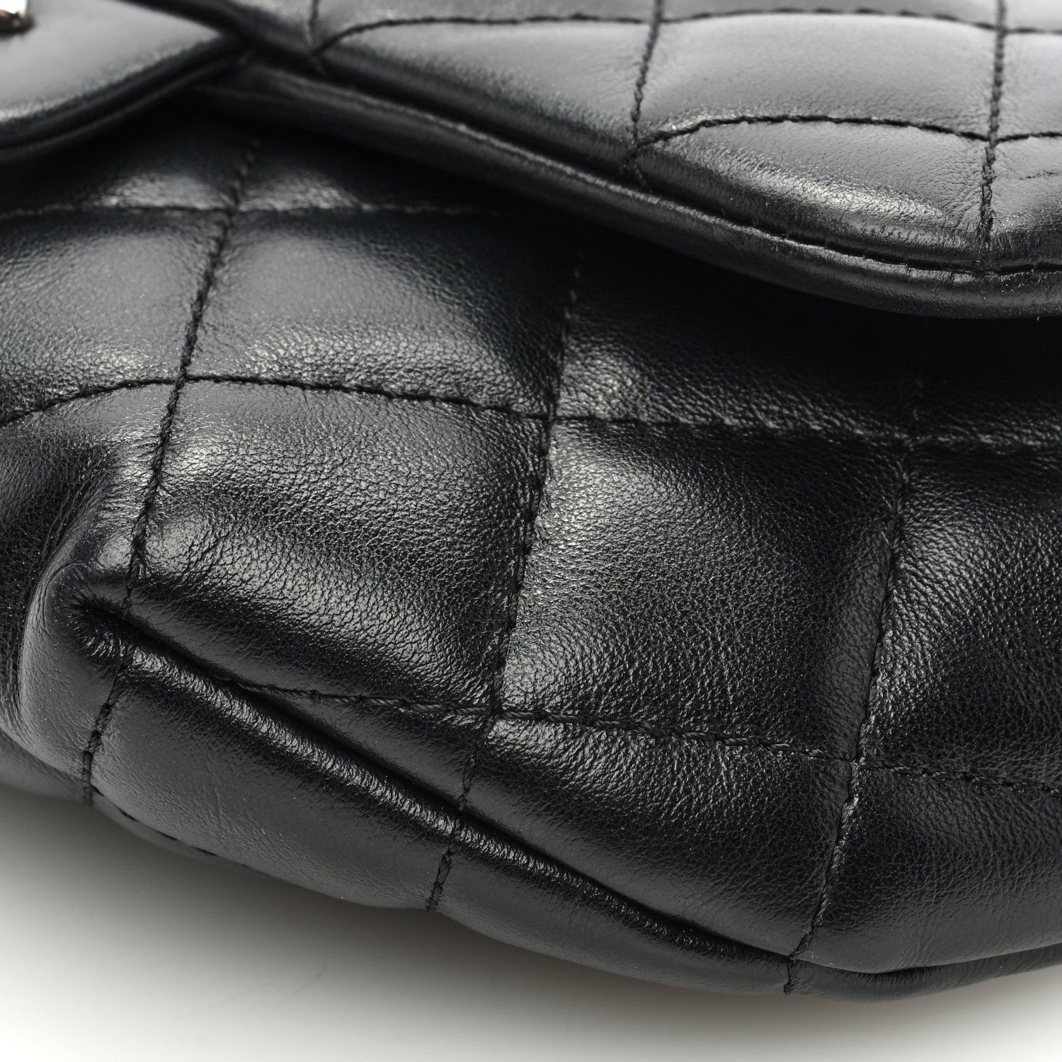 Chanel Calfskin Quilted CC Uniform Flap Belt Bag Black 10 of 10
