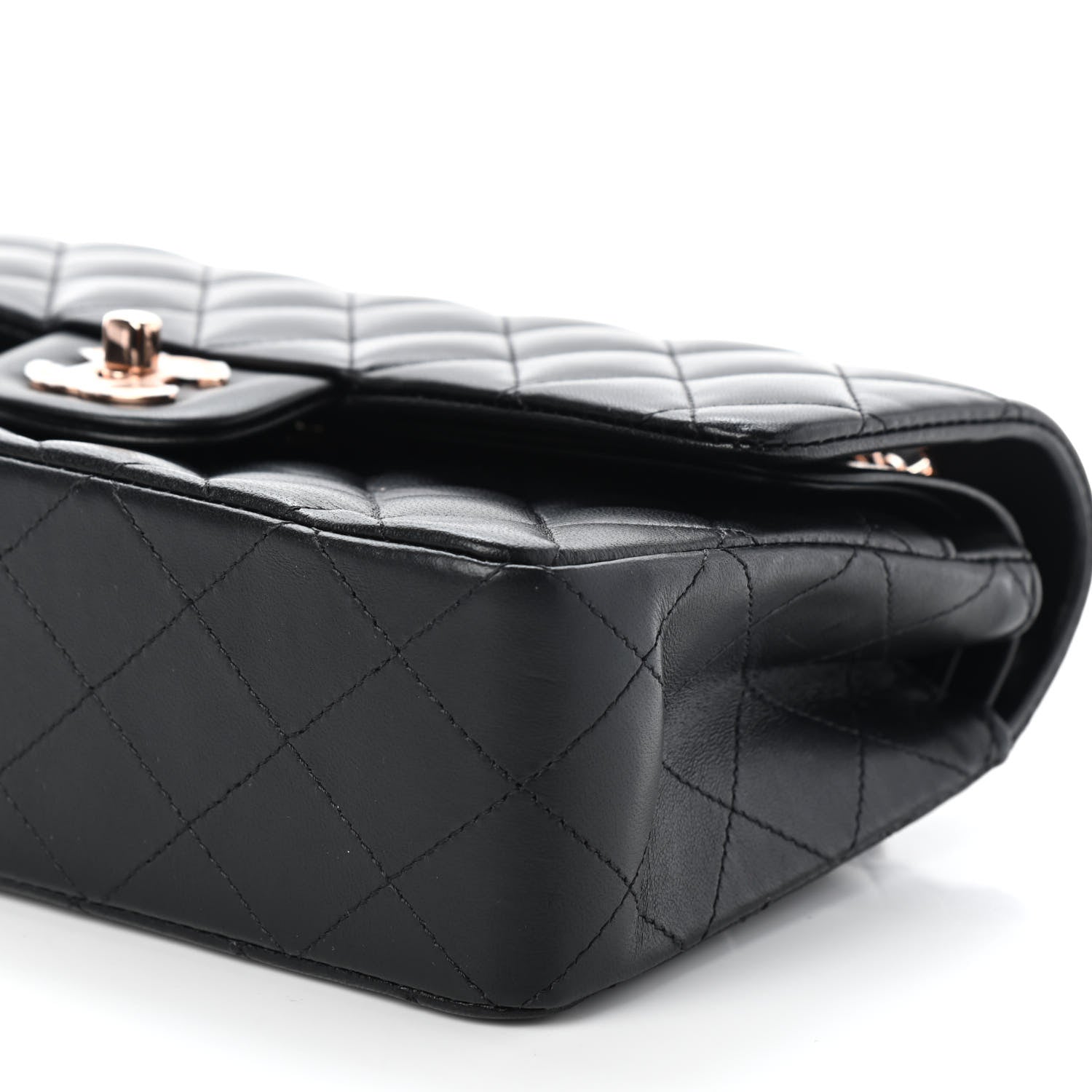 Chanel Lambskin Quilted Small Double Flap Black 7 of 10