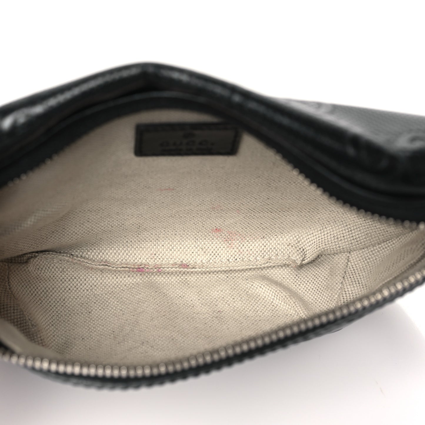 Calfskin GG Tennis Embossed Belt Bag Black