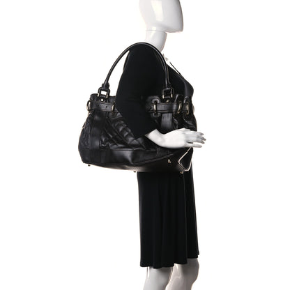 Burberry Calfskin Quilted Beaton Satchel Dark Brown 2 of 10