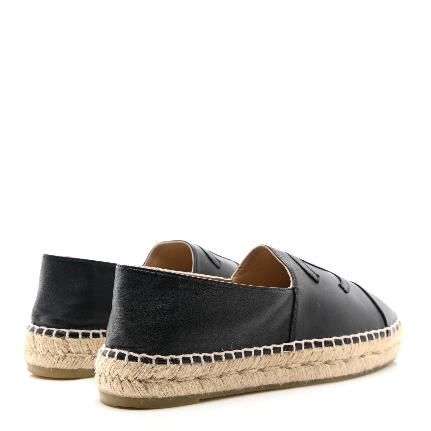 Chanel Lambskin CC Espadrilles 37 Black 4 of 11