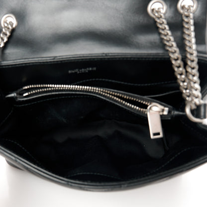 Saint Laurent Calfskin Y Quilted Monogram Small Loulou Chain Satchel Black 5 of 12