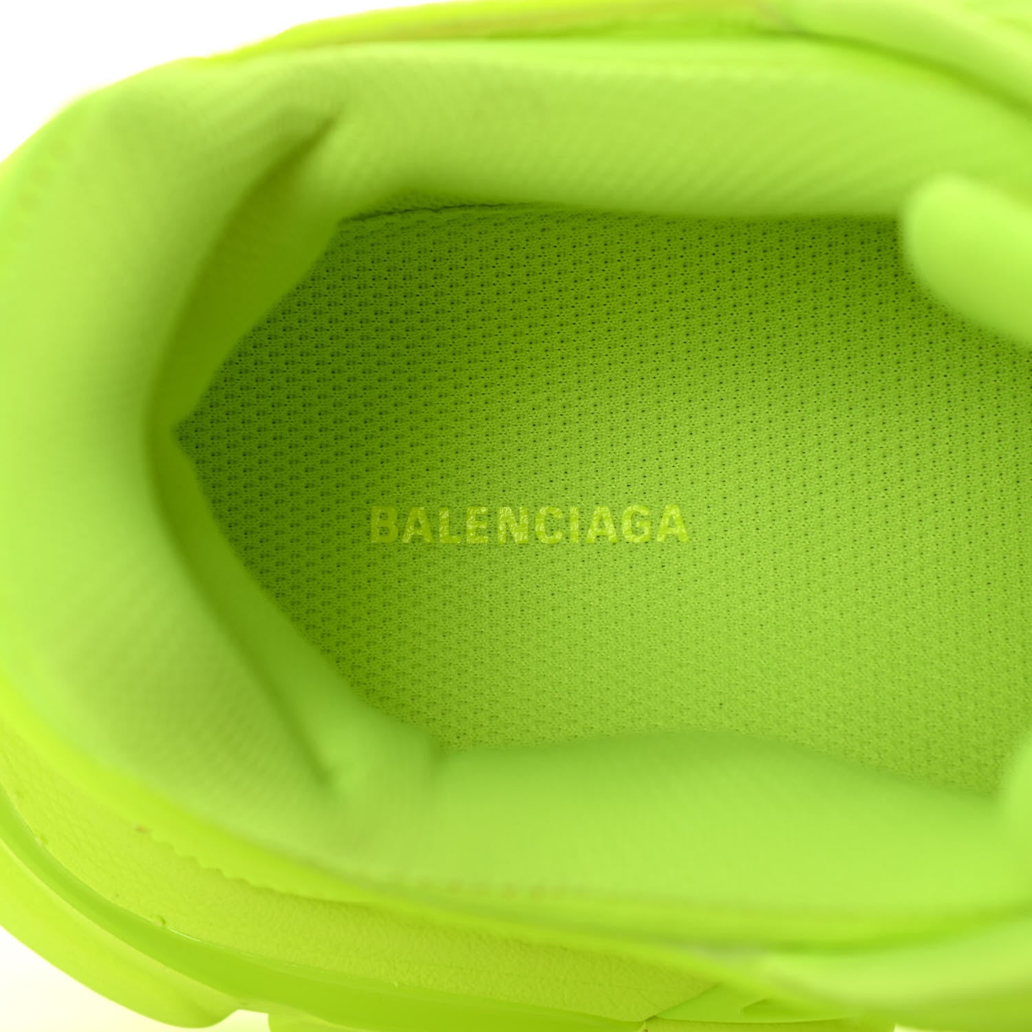 Balenciaga Rubber Mesh Monocolor Mens Track.2 Open Sneakers 44 Fluo Yellow 6 of 8