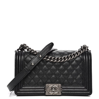 Chanel Caviar Quilted Medium Boy Flap Black 1 of 8