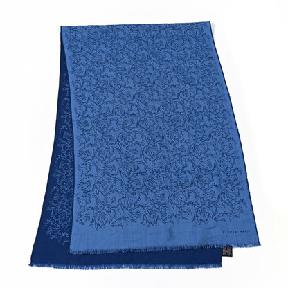 Hermes Cashmere Silk Whispering Horses Echarpe Muffler Mediterranee Indigo 2 of 11