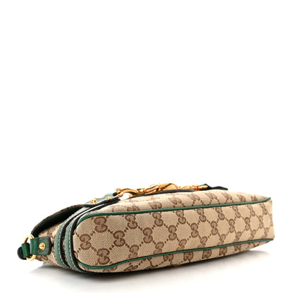 Gucci Monogram Horsebit Chain Flap Shoulder Bag Green 4 of 10