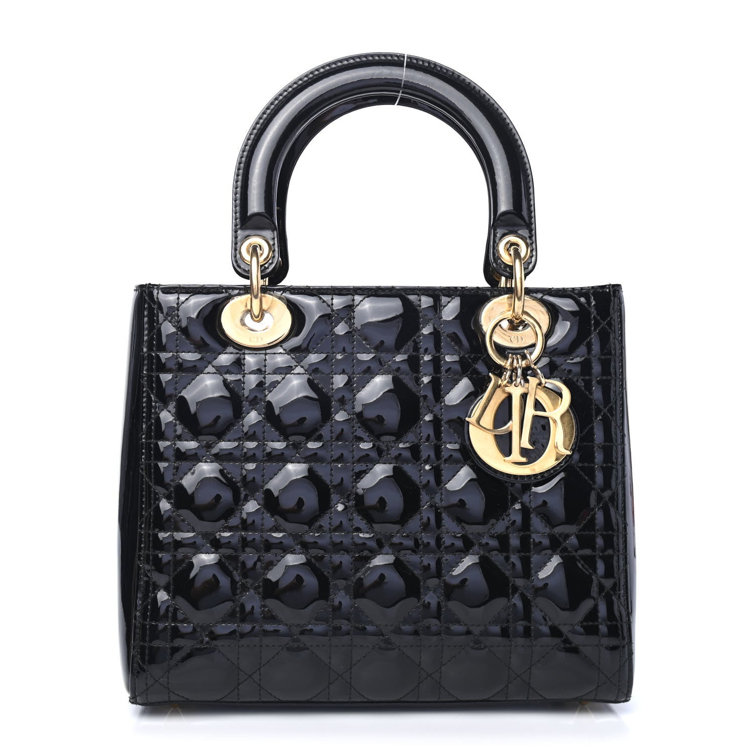 Christian Dior Patent Cannage Medium Lady Dior Black 1 of 4
