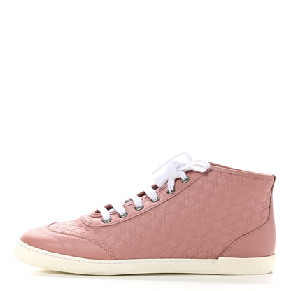 Gucci Microguccissima Womens High Top Sneakers 37.5 Soft Pink 1 of 10