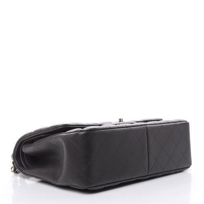 Chanel Lambskin Quilted Jumbo Double Flap Dark Grey 4 of 14