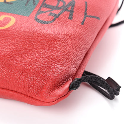 Gucci Calfskin Coco Capitan Logo Drawstring Backpack Hibiscus Red 8 of 8