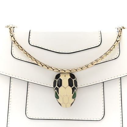 Bulgari Calfskin Small Serpenti Forever Crossbody Bag White Agate 9 of 13