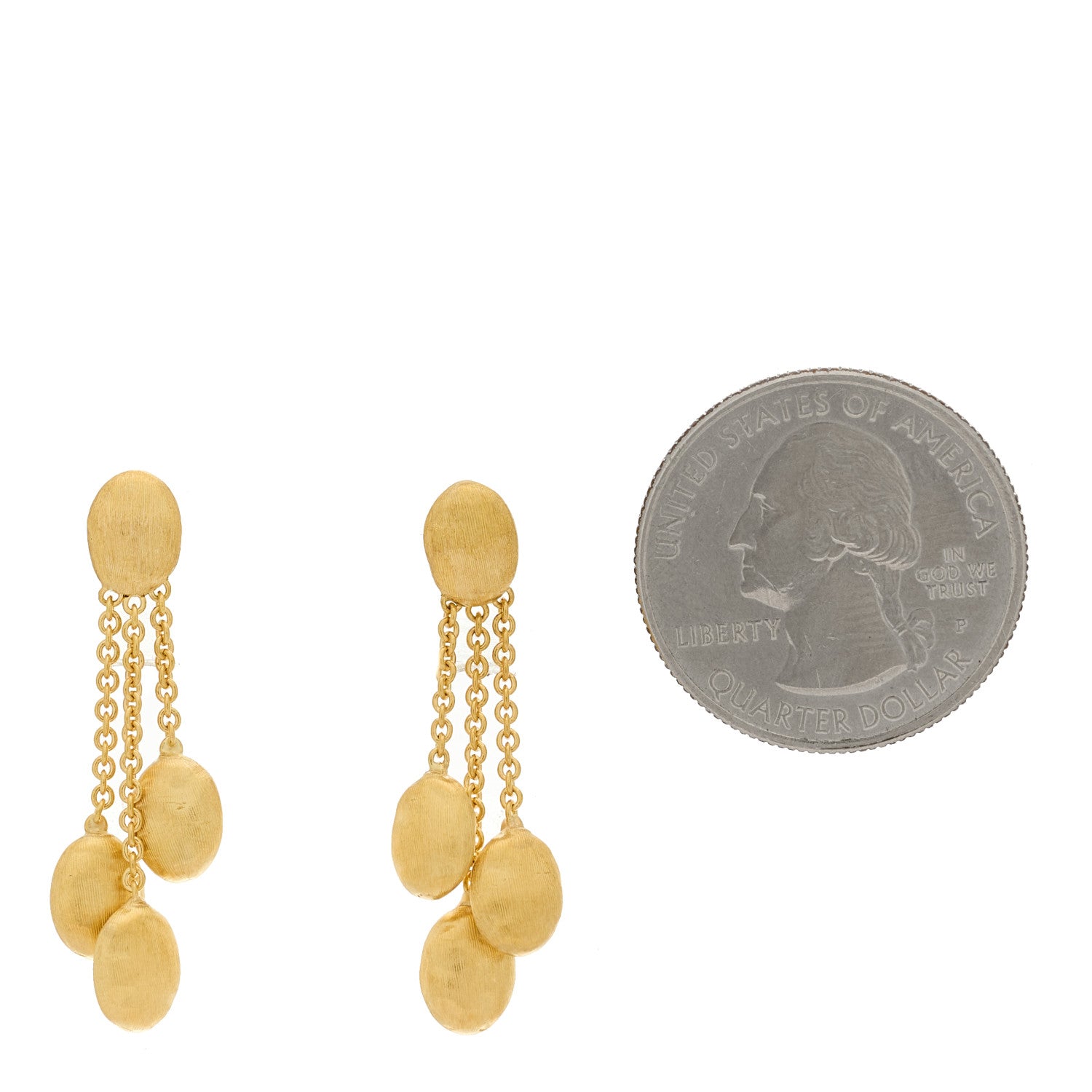 Marco Bicego 18K Yellow Gold Siviglia 3 Strand Drop Earrings 2 of 4