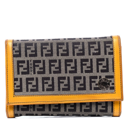 Fendi Zucchino Flap Wallet Tobacco Yellow 1 of 7