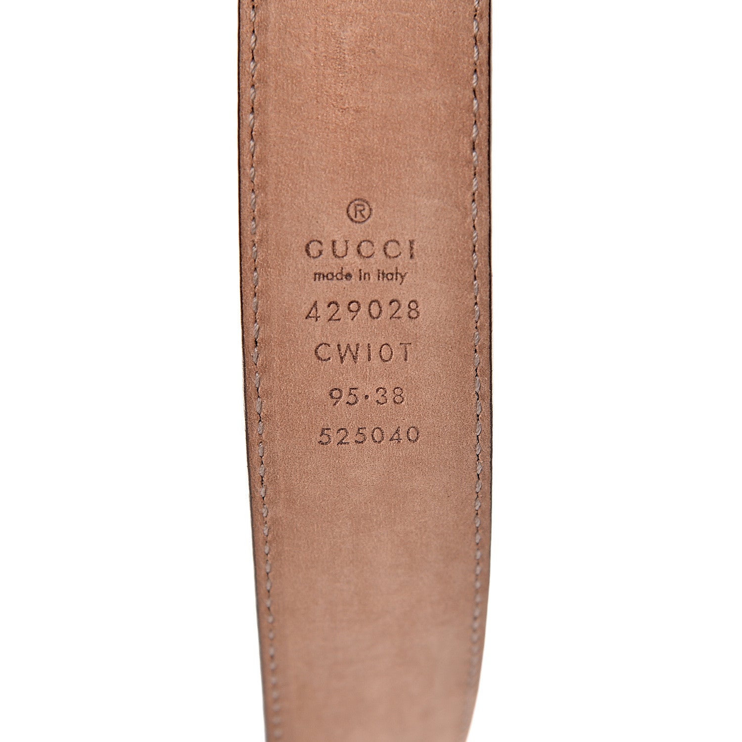 Gucci Textured Calfskin 30mm Belt 95 38 Dark Cocoa 6 of 8