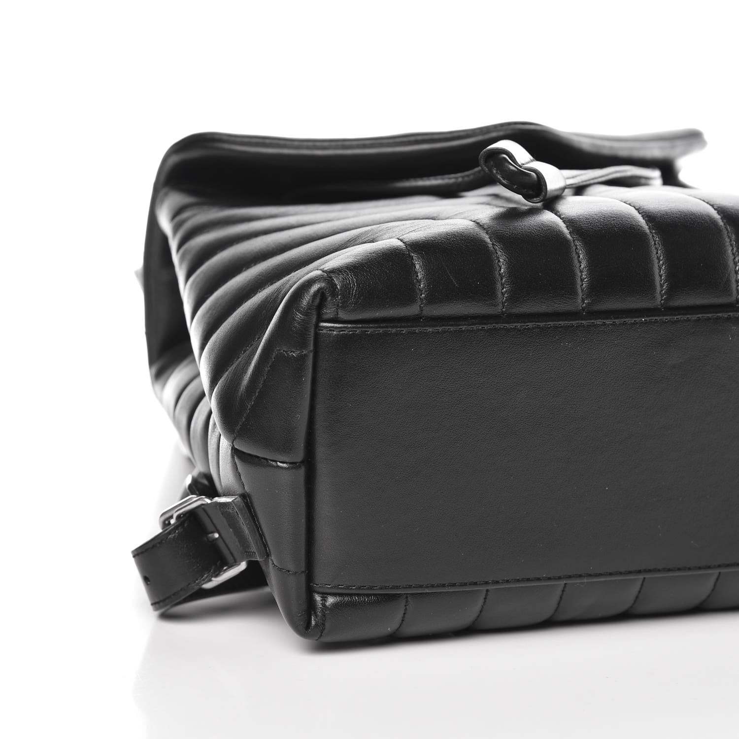 Saint Laurent Calfskin Y Quilted Monogram Small Loulou Backpack Black 8 of 9