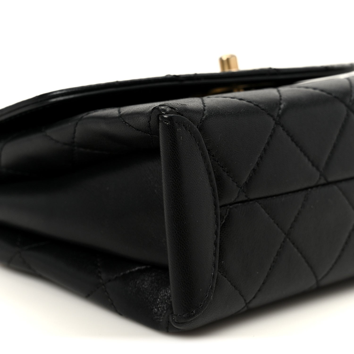 Chanel Lambskin Quilted Small Trendy Spirit Top Handle Bag Black 9 of 10