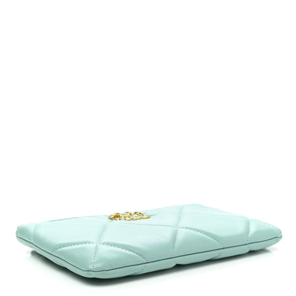 Chanel Goatskin Quilted Small Chanel 19 Pouch Light Blue 4 of 8