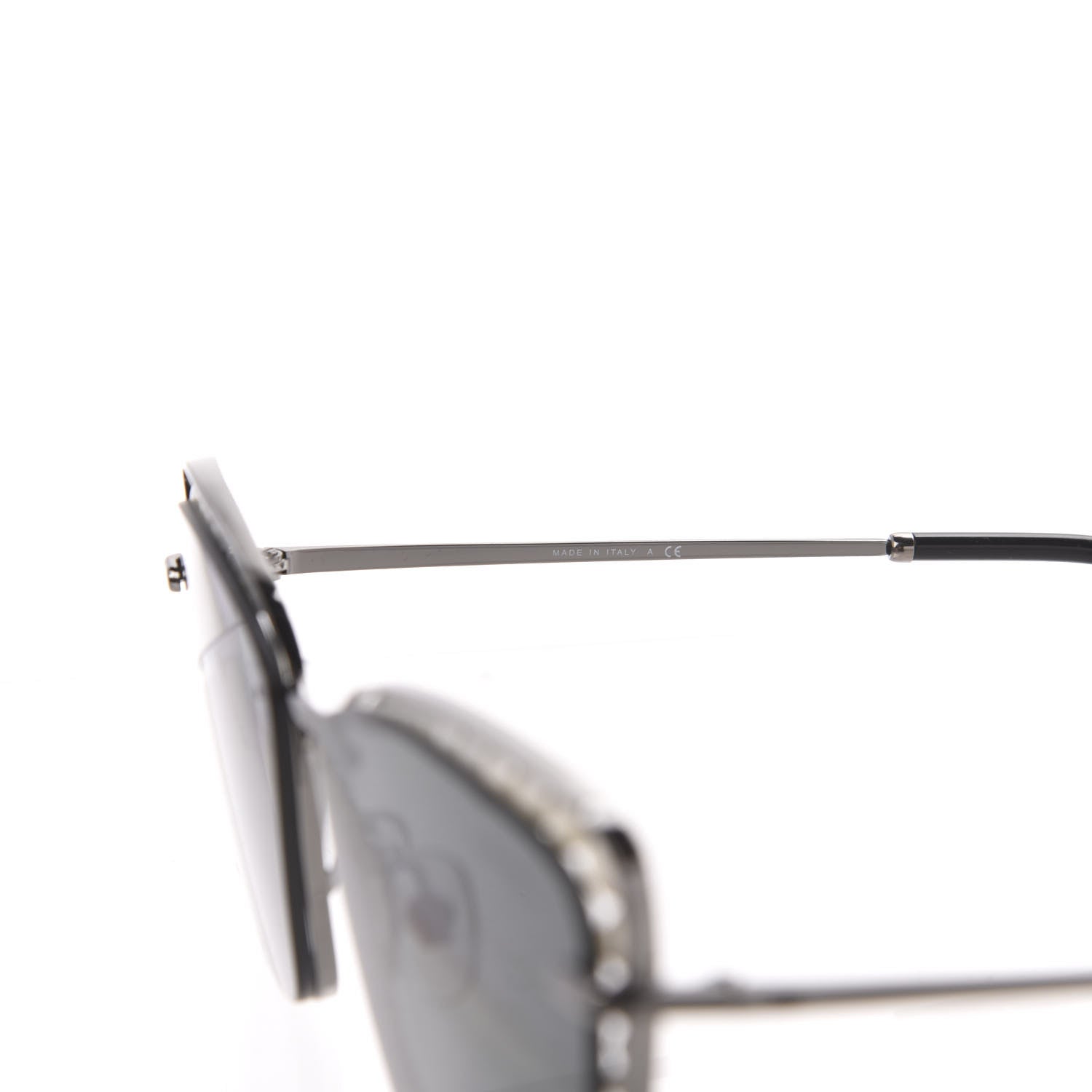 Chanel Metal Square Frame Pearl Sunglasses 4235-H Dark Grey 6 of 7