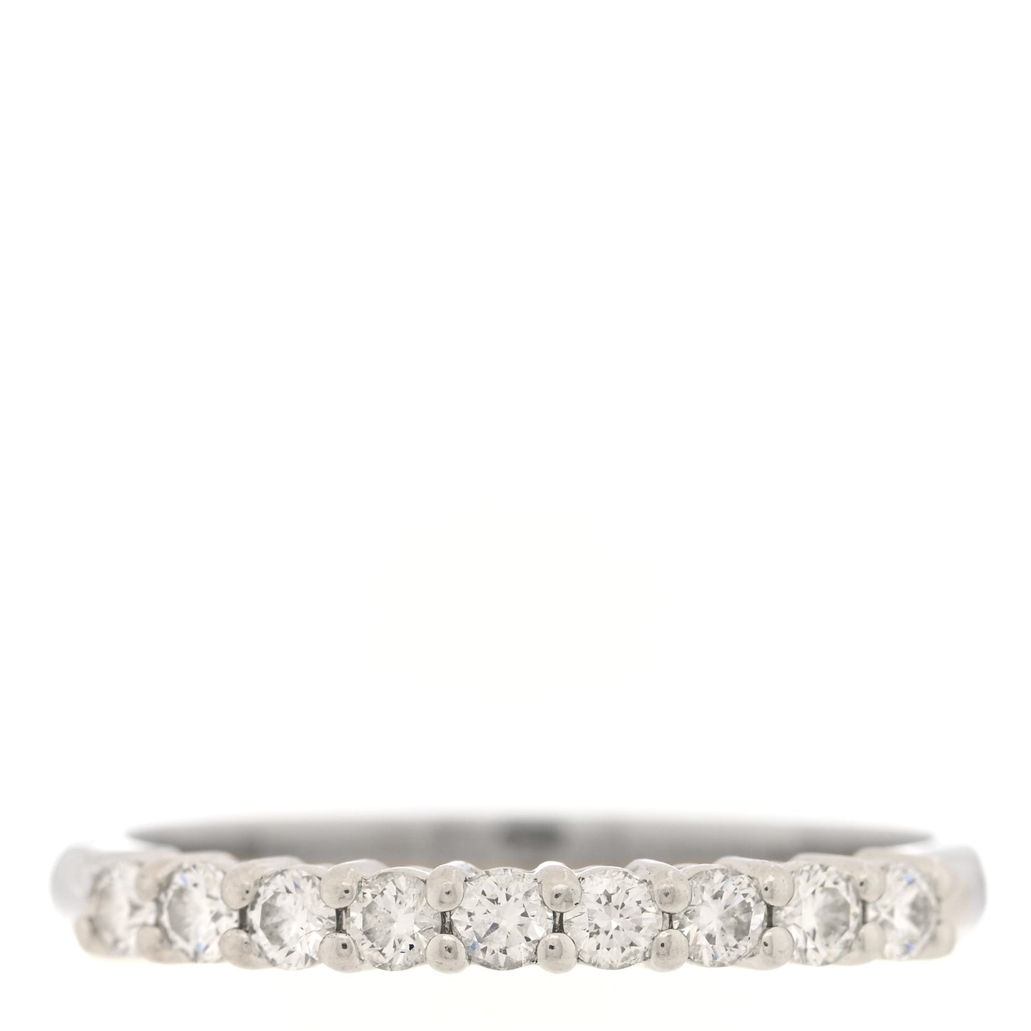 Platinum Diamond .27ctw 2.2mm Half Circle Forever Band Ring 52 6