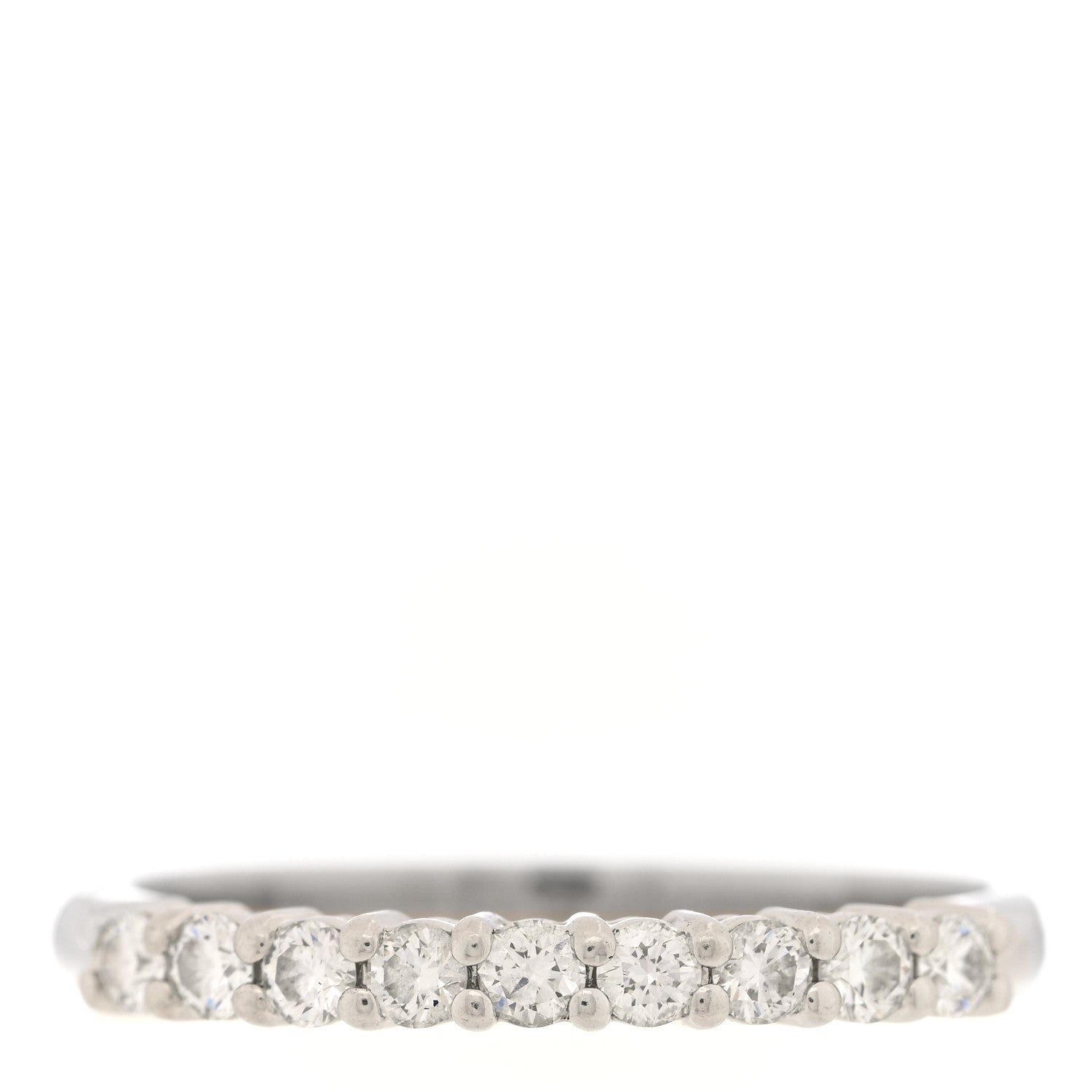 Tiffany Platinum Diamond .27ctw 2.2mm Half Circle Forever Band Ring 52 6 1 of 5