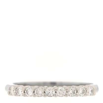 Tiffany Platinum Diamond .27ctw 2.2mm Half Circle Forever Band Ring 52 6 1 of 5