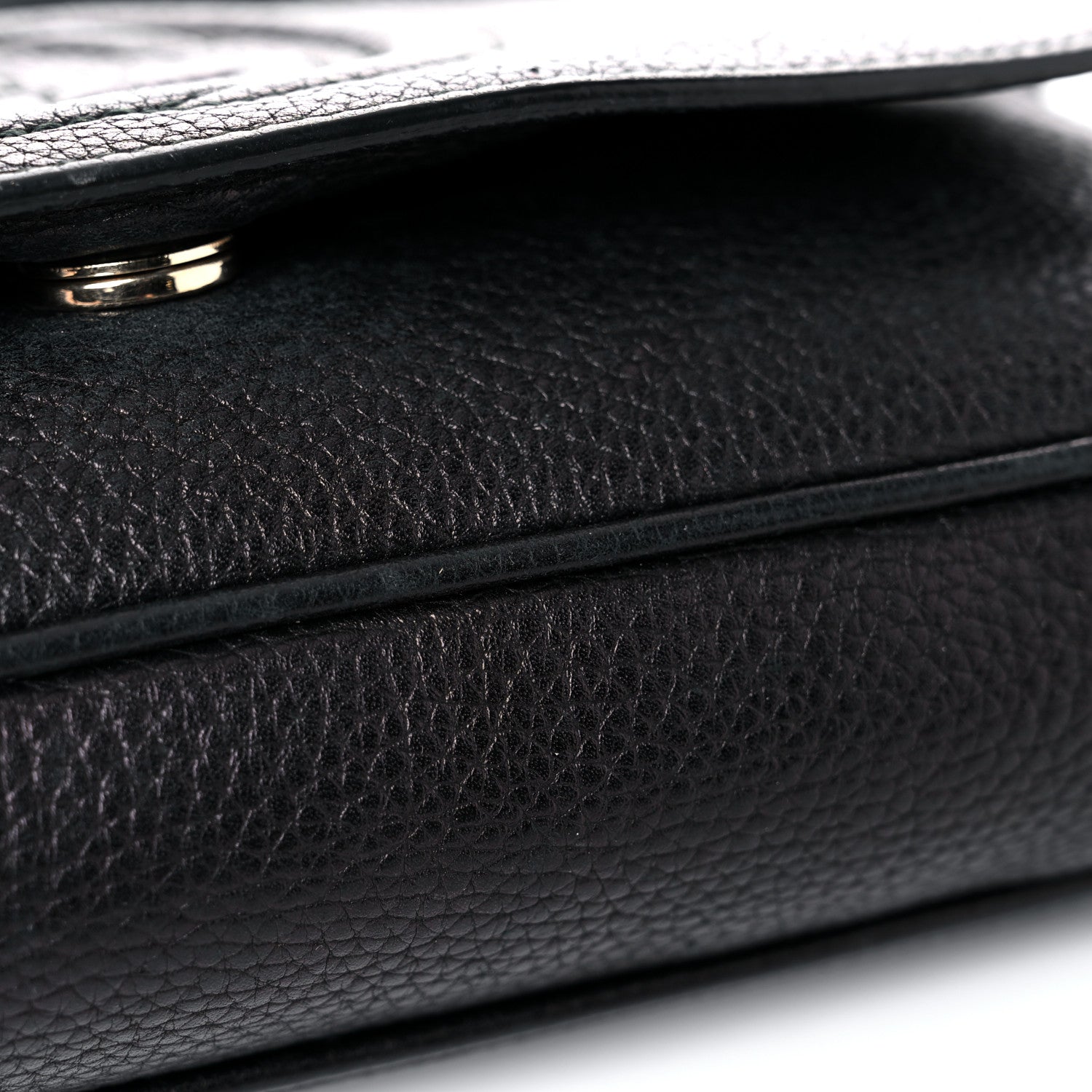 Gucci Pebbled Calfskin Medium Soho Flap Crossbody Black 17 of 23